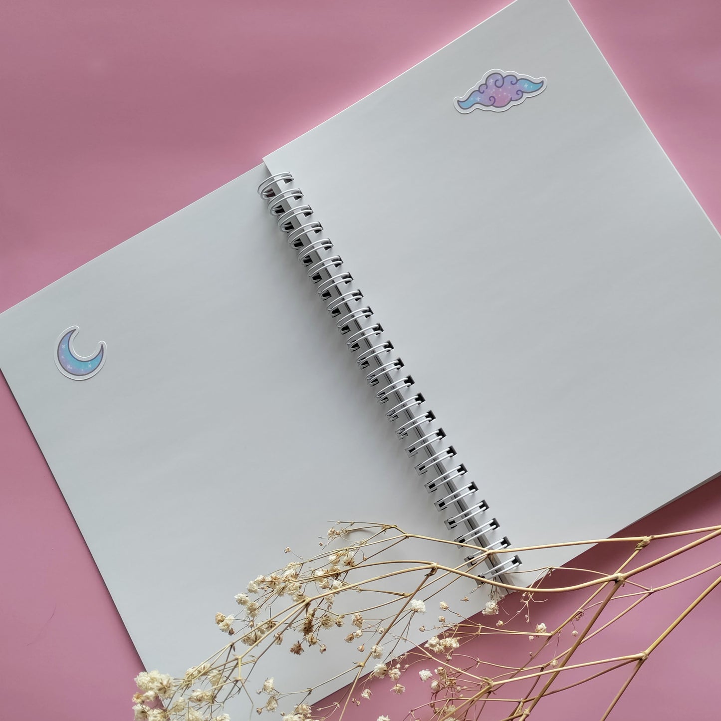 5.75x8.25 Purple Celestial Galaxy Sticker Book 50 pages 2-Sided 100 Pages Total