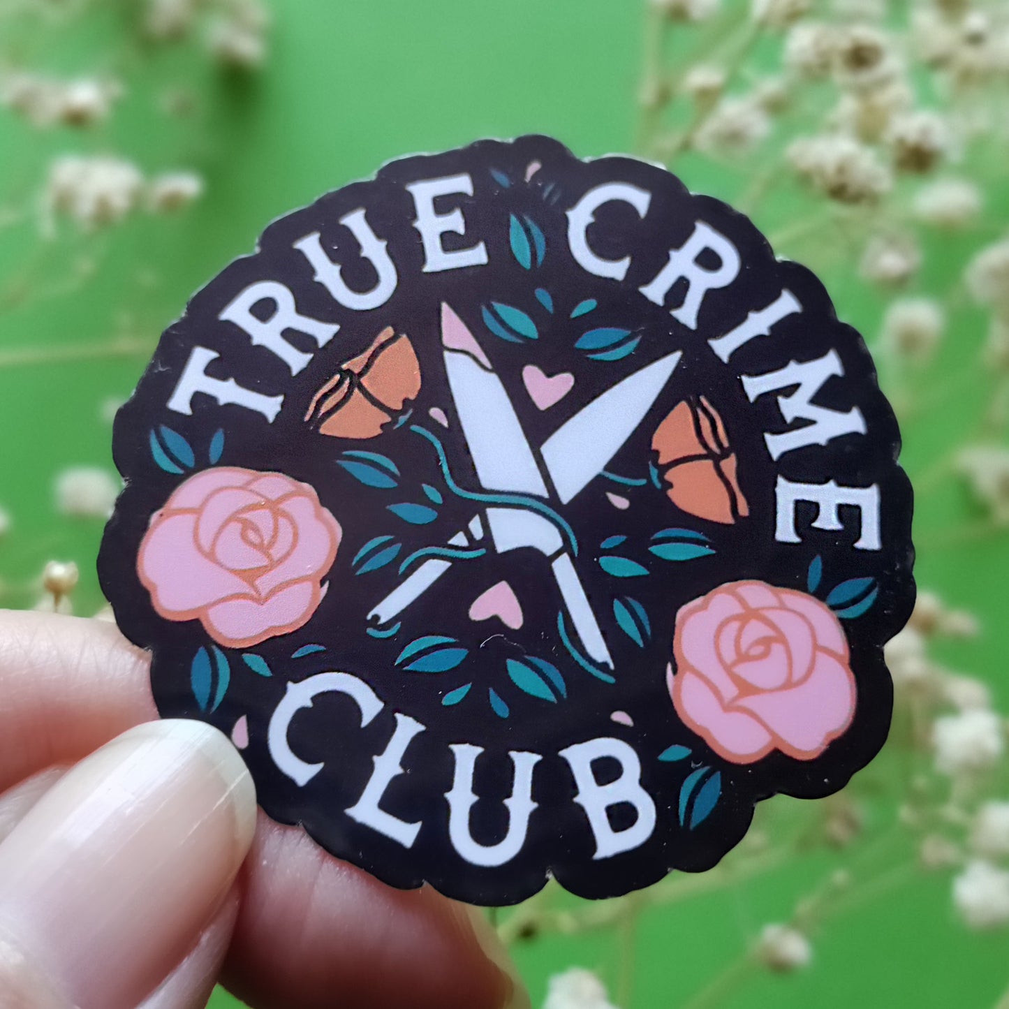 True Crime Club Rose Sticker