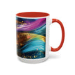 Abstract Gold & Jewel-Tone Accent Coffee Mug (11/15oz)