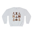 Christmas Cowboy/Cowgirl Sweatshirt — Western Cowhide Trees & Boots Holiday Crewneck