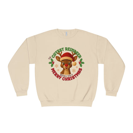 Cute Reindeer Merry Christmas Crewneck Sweatshirt