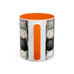 Cute Cat Pattern Accent Coffee Mug — Happy Kittens with Balloons (11/15 oz)
