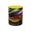 Abstract Gold & Jewel-Tone Accent Coffee Mug (11/15oz)