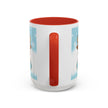 Cute Highland Cow Accent Coffee Mug — Winter Snowflake Design