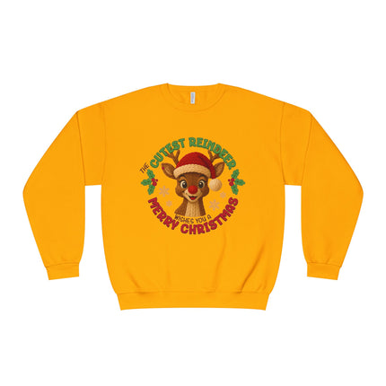Cute Reindeer Merry Christmas Crewneck Sweatshirt