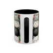 Cute Cat Pattern Accent Coffee Mug — Happy Kittens with Balloons (11/15 oz)