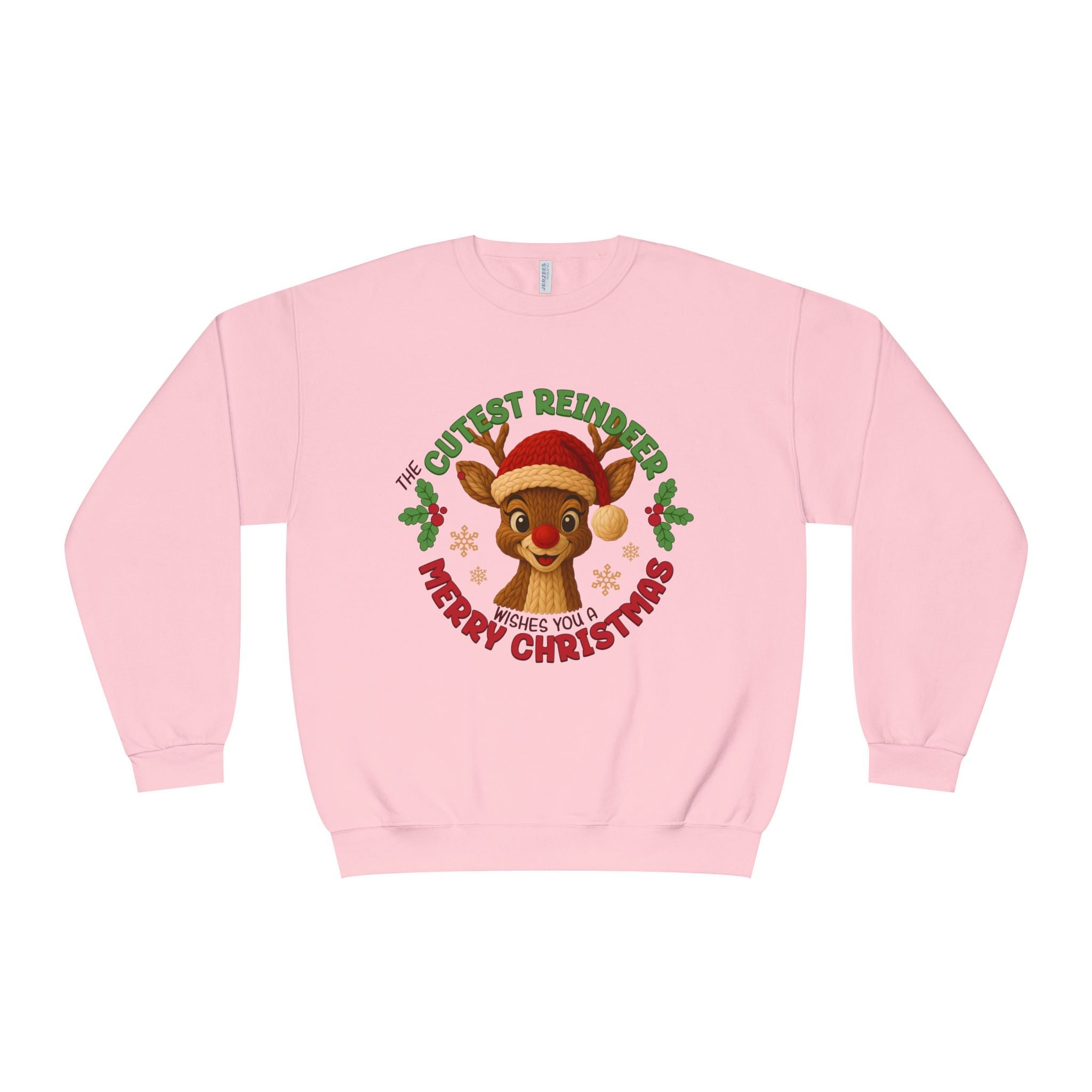 Cute Reindeer Merry Christmas Crewneck Sweatshirt