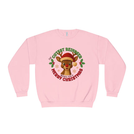Cute Reindeer Merry Christmas Crewneck Sweatshirt