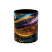 Abstract Gold & Jewel-Tone Accent Coffee Mug (11/15oz)