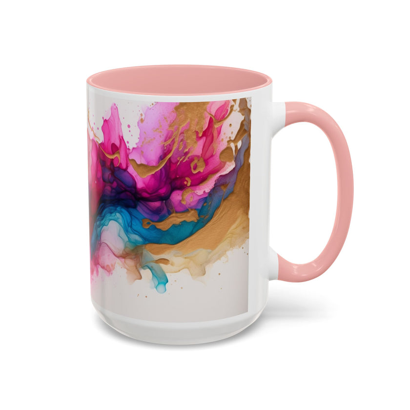 Abstract Watercolor Swirl Coffee Mug (Accent, 11/15oz)
