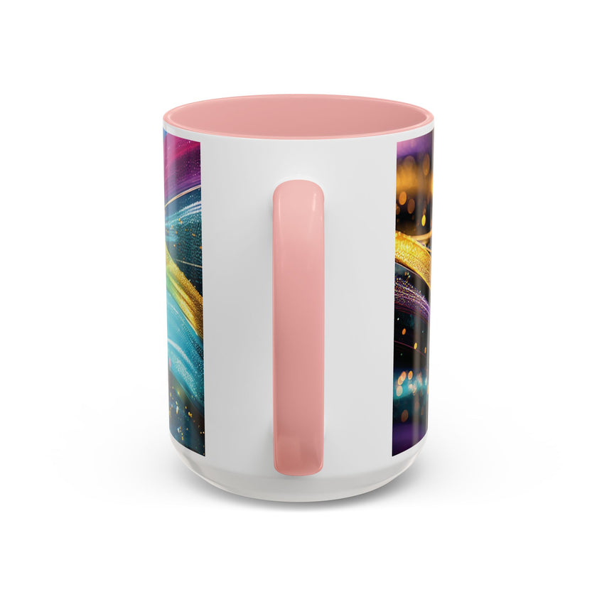 Abstract Gold & Jewel-Tone Accent Coffee Mug (11/15oz)