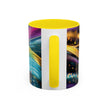 Abstract Gold & Jewel-Tone Accent Coffee Mug (11/15oz)