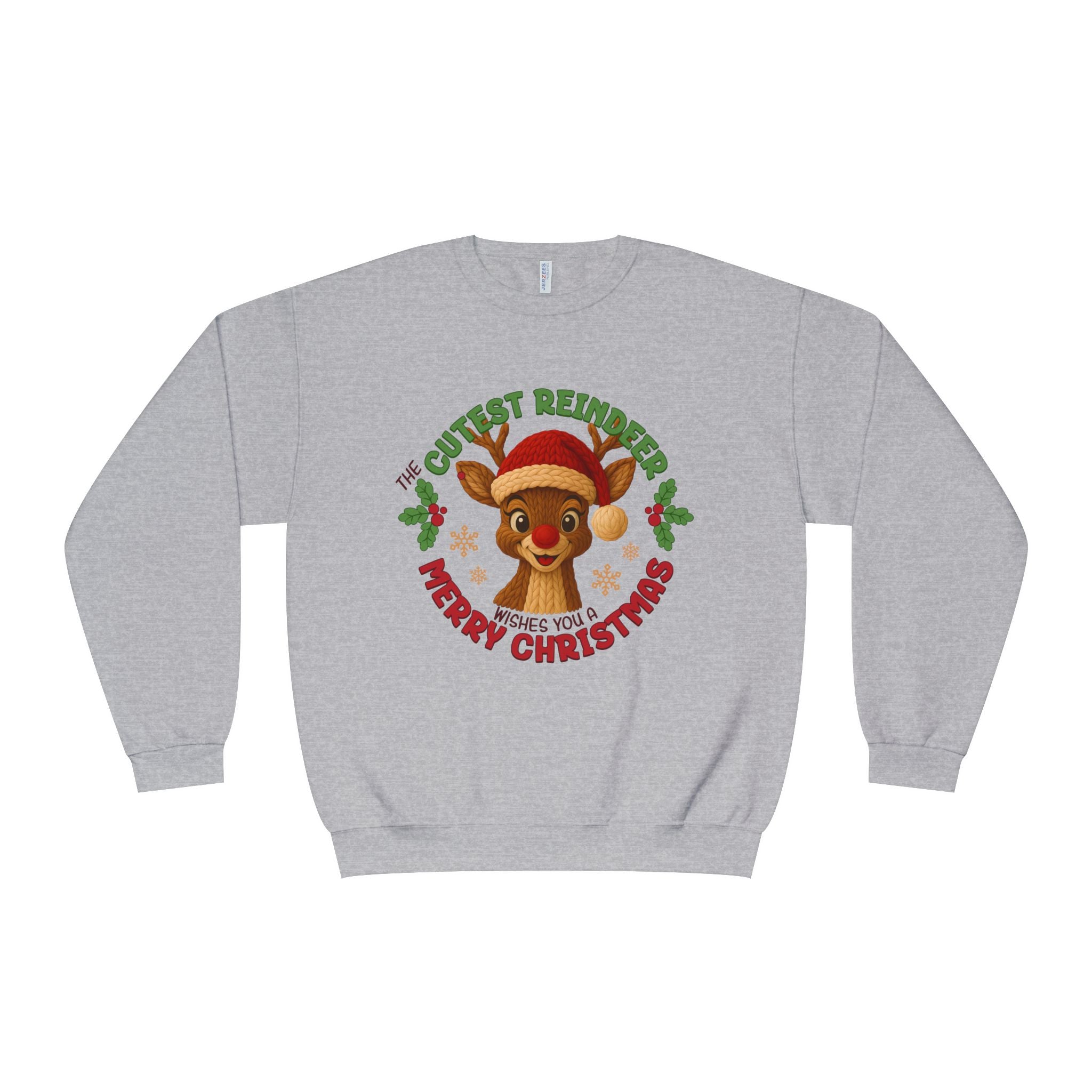 Cute Reindeer Merry Christmas Crewneck Sweatshirt