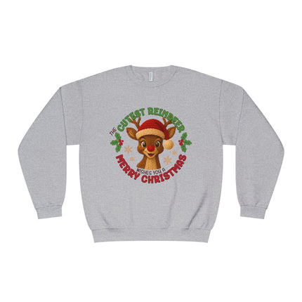 Cute Reindeer Merry Christmas Crewneck Sweatshirt