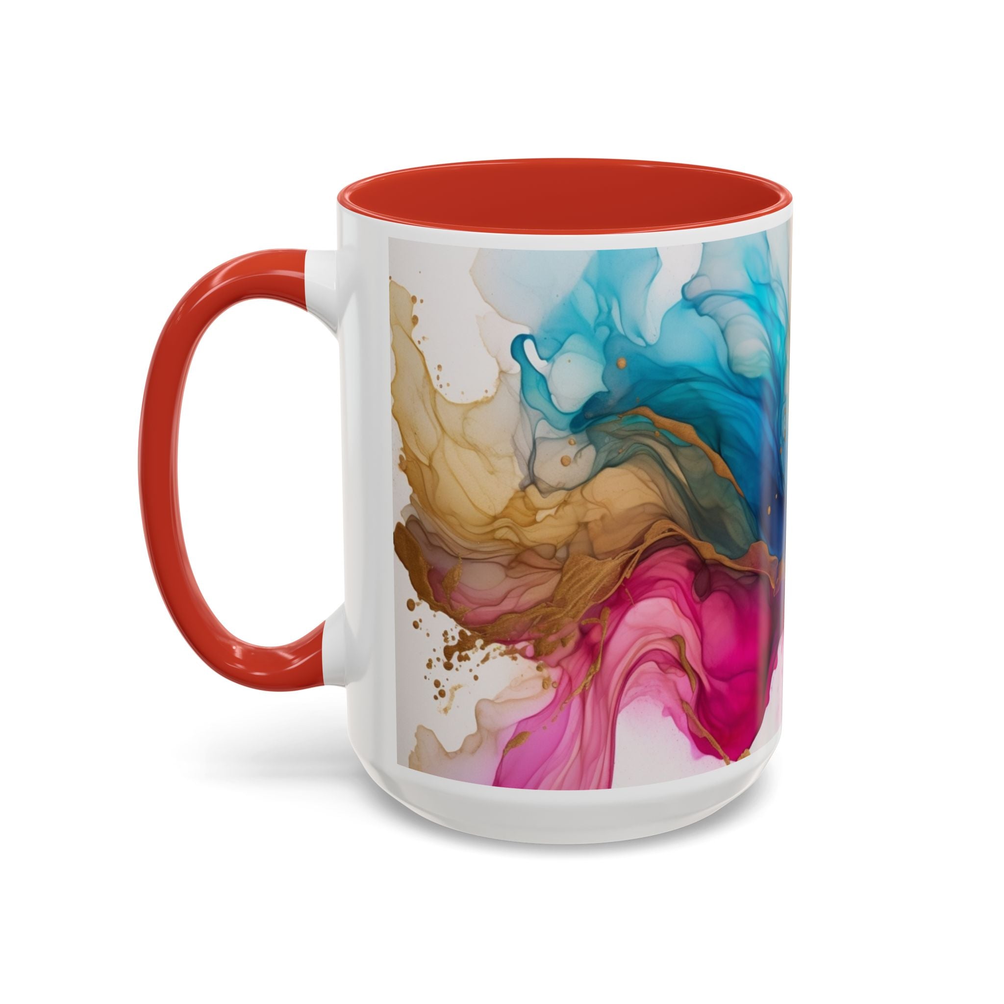 Abstract Watercolor Swirl Coffee Mug (Accent, 11/15oz)