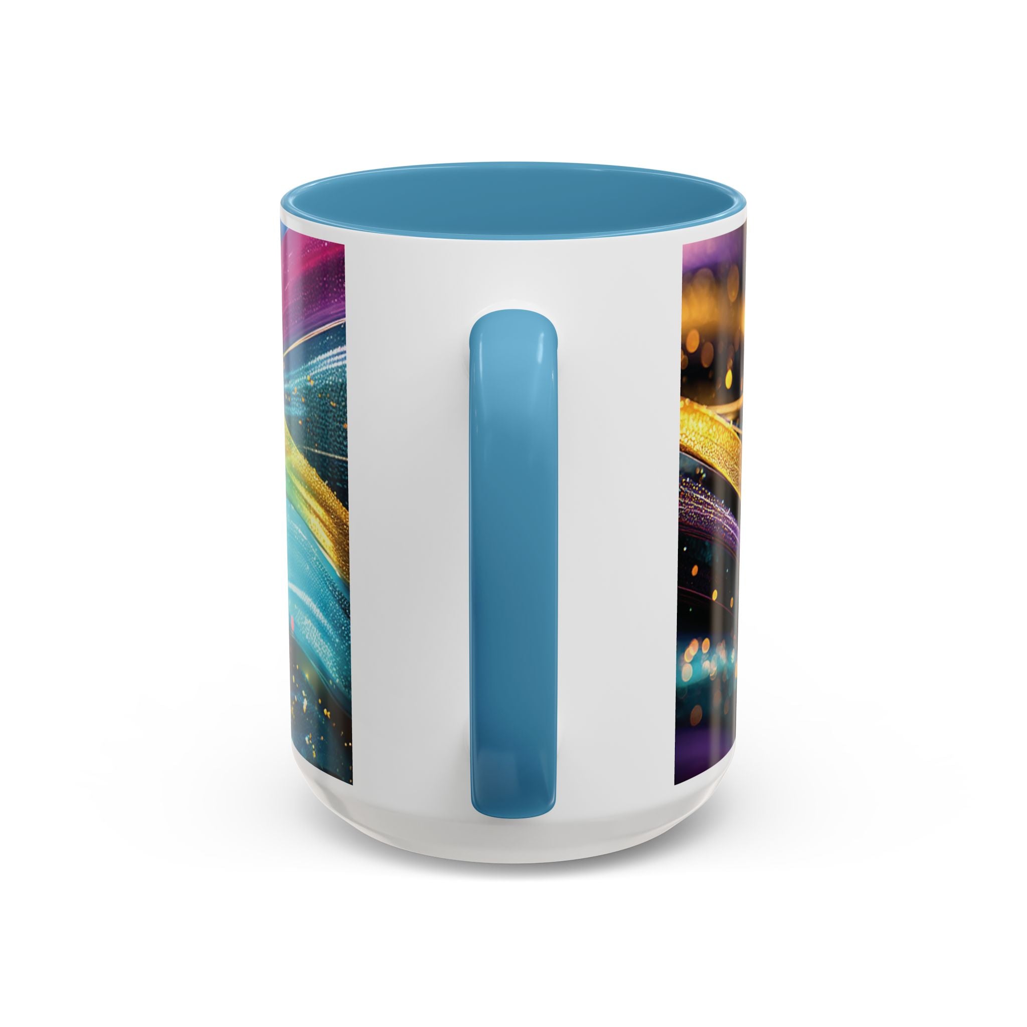 Abstract Gold & Jewel-Tone Accent Coffee Mug (11/15oz)