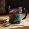 Abstract Gold & Jewel-Tone Accent Coffee Mug (11/15oz)