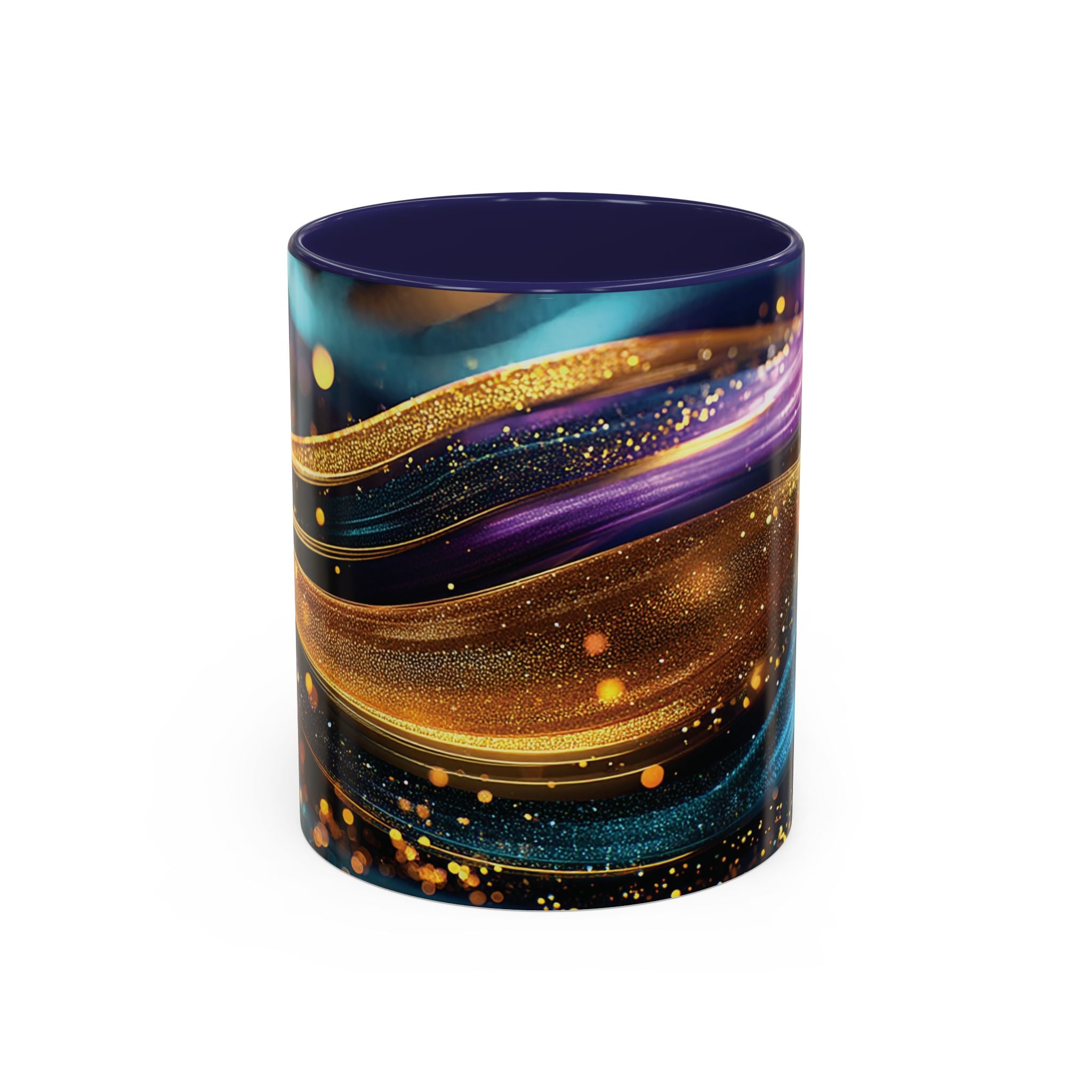 Abstract Gold & Jewel-Tone Accent Coffee Mug (11/15oz)