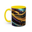 Abstract Gold & Jewel-Tone Accent Coffee Mug (11/15oz)