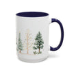 Pine Forest Accent Coffee Mug — Watercolor Christmas Trees (11/15oz)