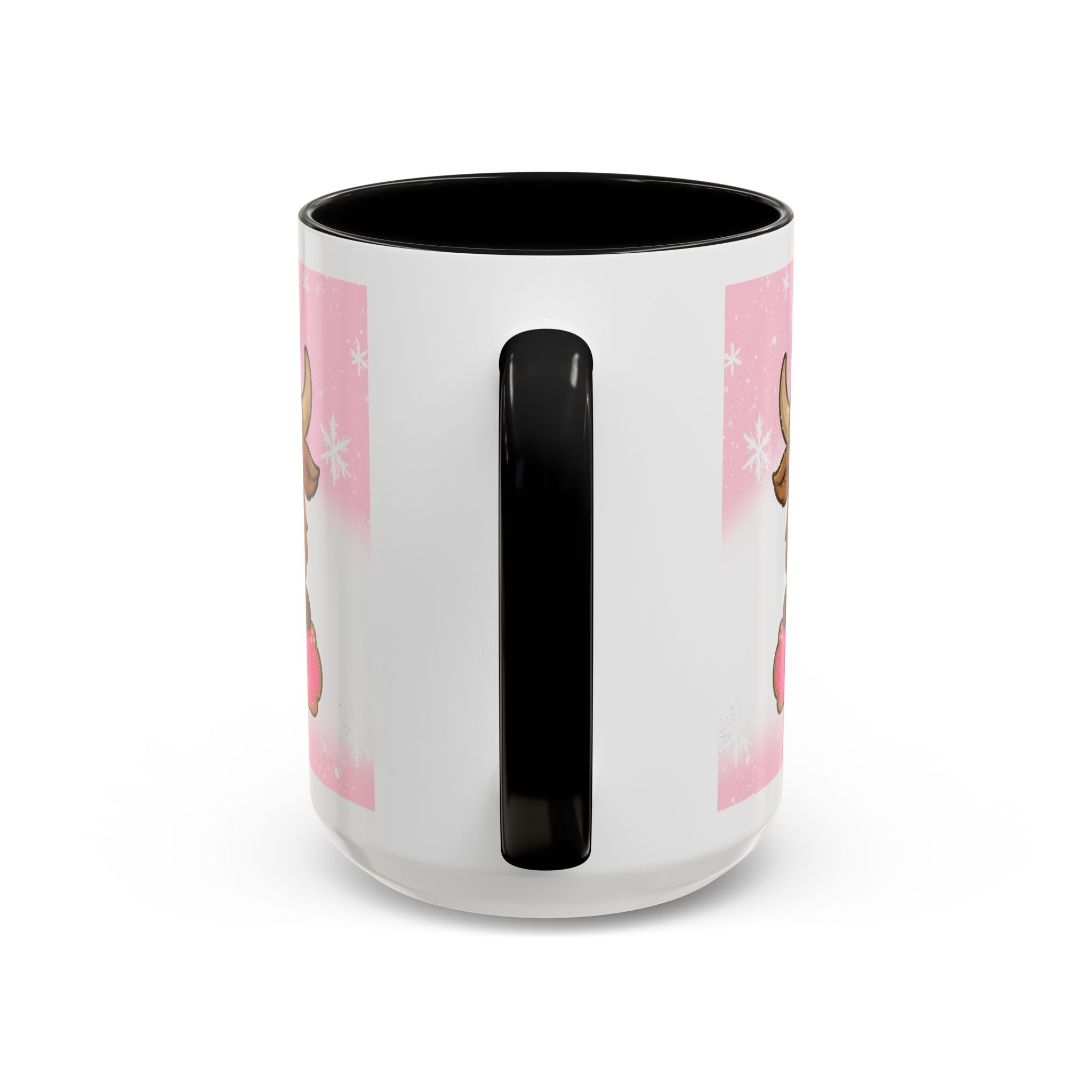 Cute Highland Cow Coffee Mug — Pink Accent Mug with Bow (11/15oz)