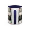 Cute Cat Pattern Accent Coffee Mug — Happy Kittens with Balloons (11/15 oz)