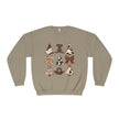 Christmas Cowboy/Cowgirl Sweatshirt — Western Cowhide Trees & Boots Holiday Crewneck