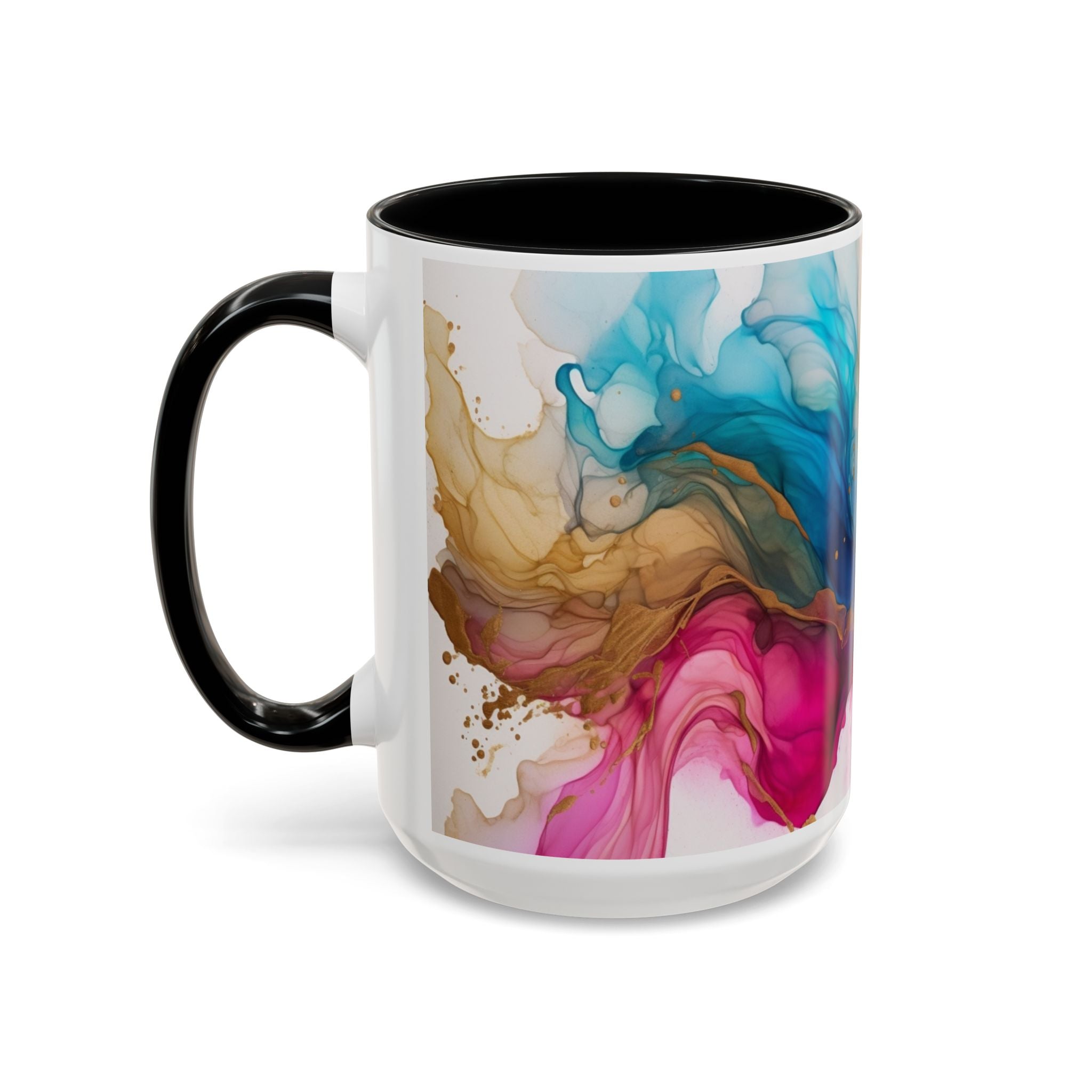 Abstract Watercolor Swirl Coffee Mug (Accent, 11/15oz)