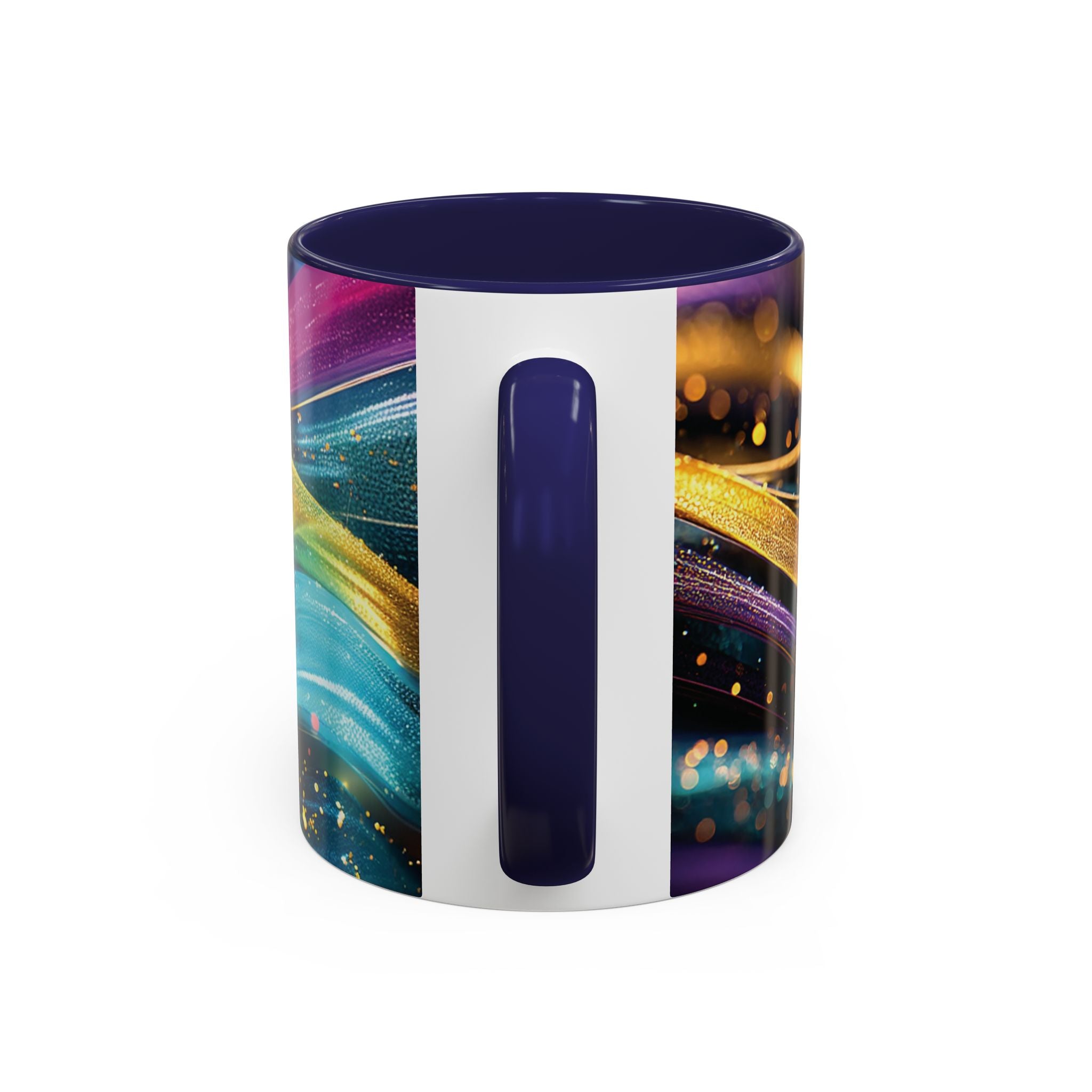 Abstract Gold & Jewel-Tone Accent Coffee Mug (11/15oz)