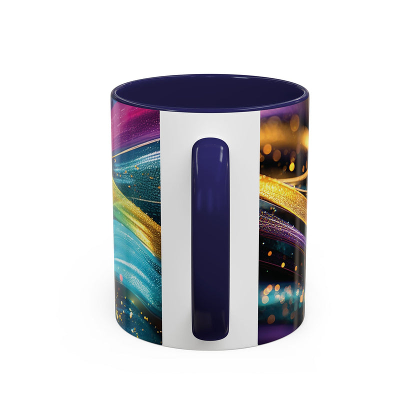 Abstract Gold & Jewel-Tone Accent Coffee Mug (11/15oz)