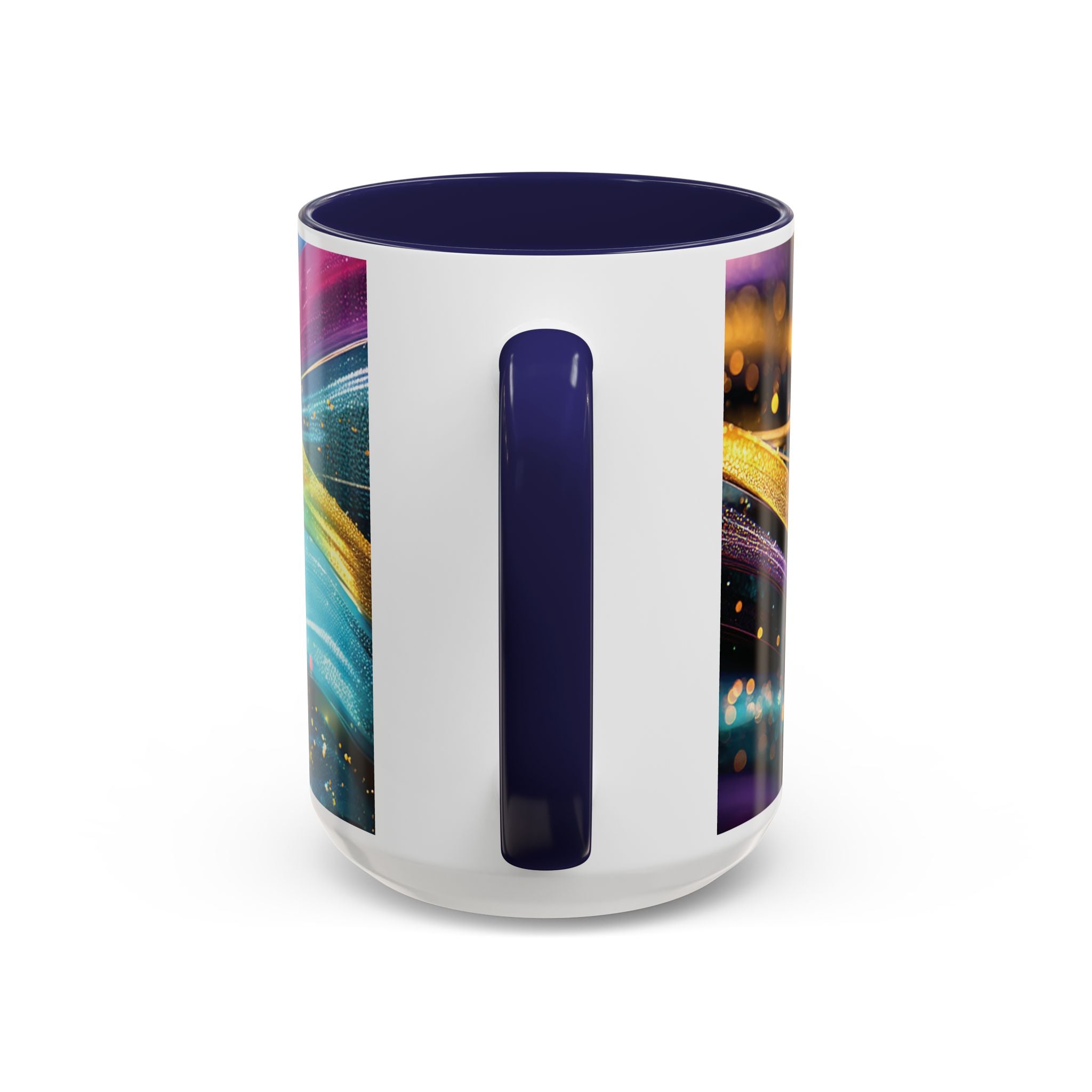 Abstract Gold & Jewel-Tone Accent Coffee Mug (11/15oz)