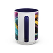 Abstract Gold & Jewel-Tone Accent Coffee Mug (11/15oz)