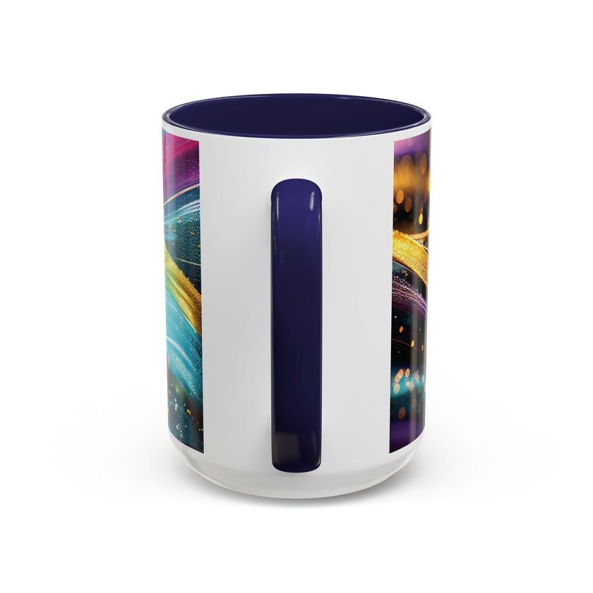 Abstract Gold & Jewel-Tone Accent Coffee Mug (11/15oz)