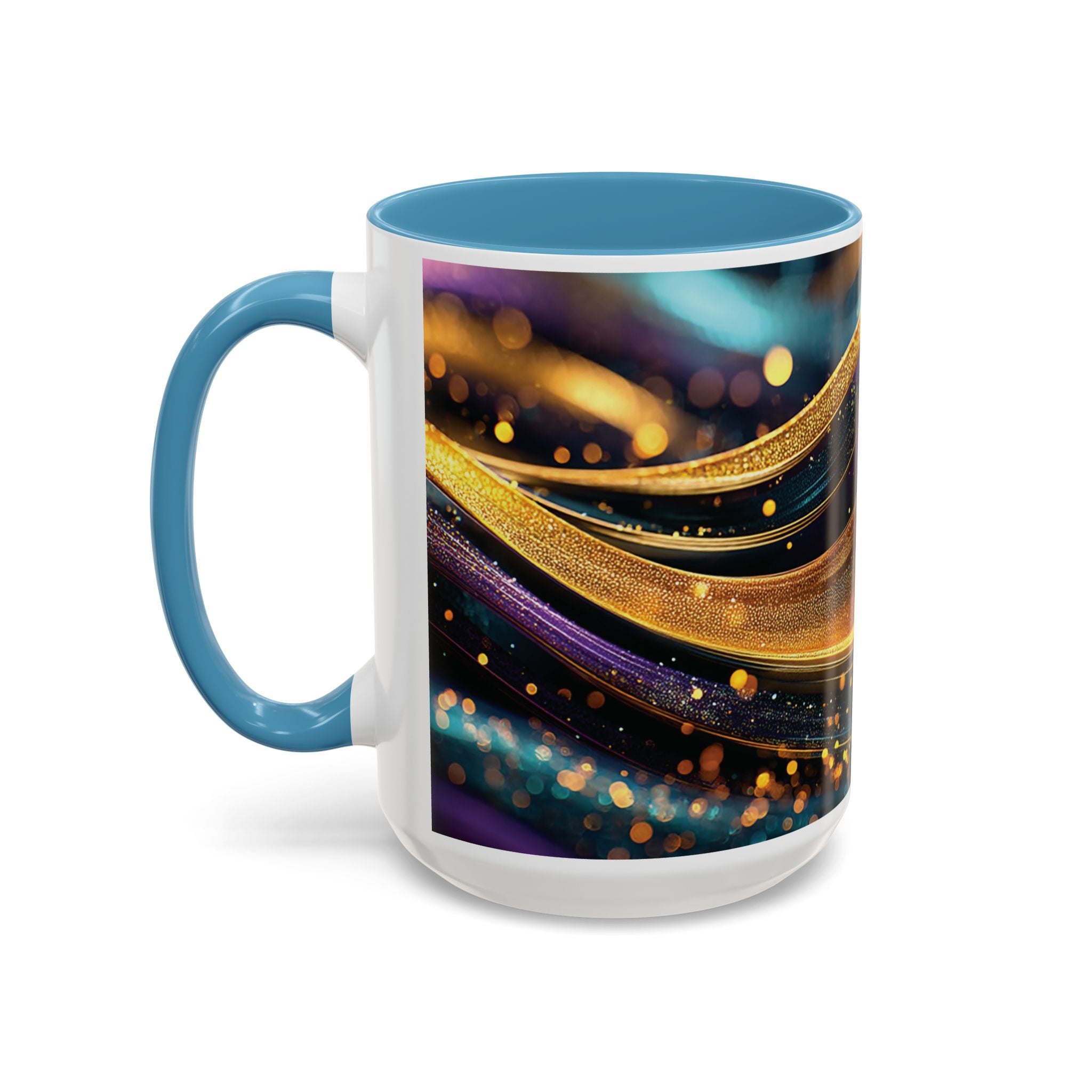 Abstract Gold & Jewel-Tone Accent Coffee Mug (11/15oz)