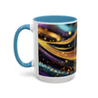 Abstract Gold & Jewel-Tone Accent Coffee Mug (11/15oz)