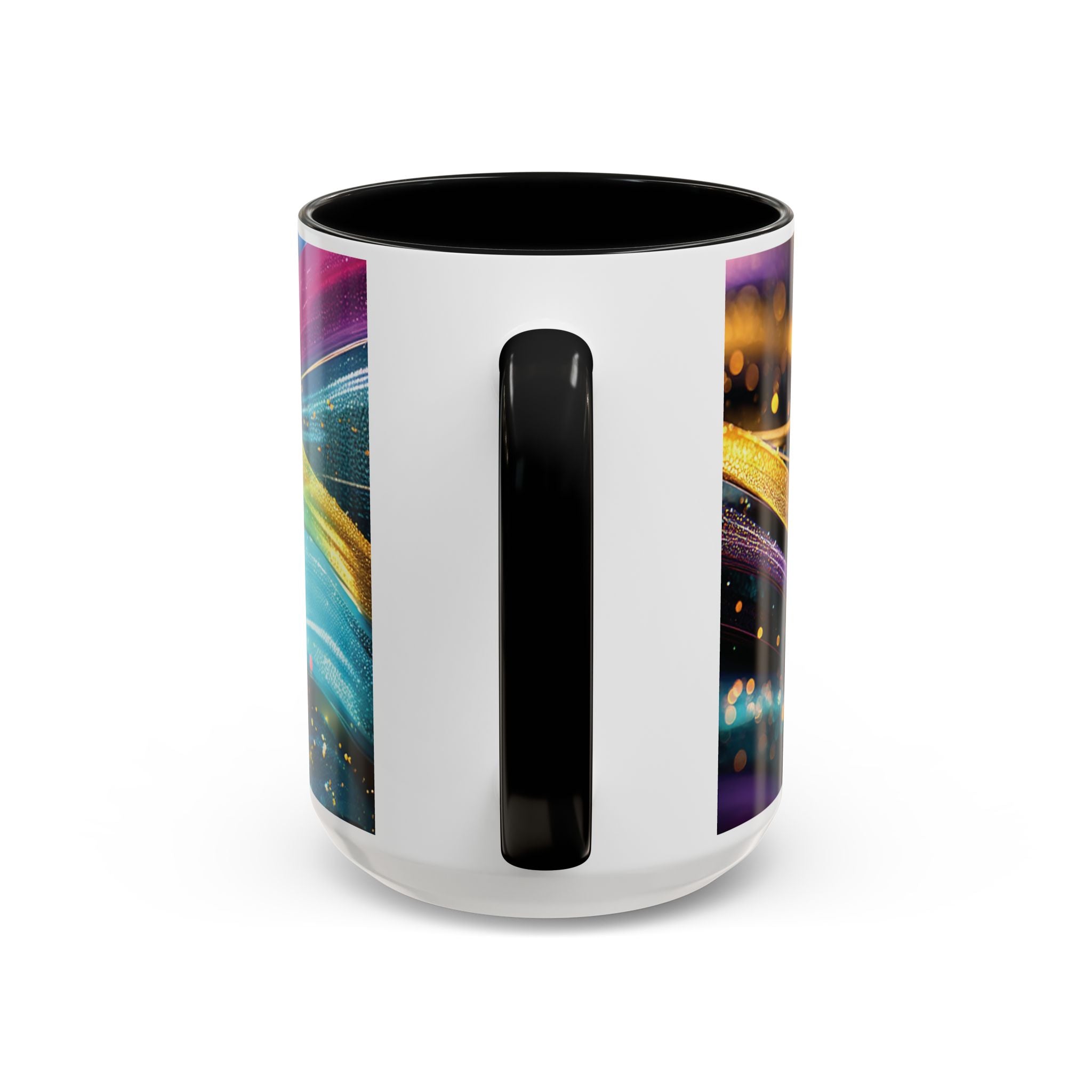 Abstract Gold & Jewel-Tone Accent Coffee Mug (11/15oz)