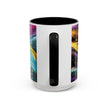 Abstract Gold & Jewel-Tone Accent Coffee Mug (11/15oz)