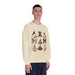 Christmas Cowboy/Cowgirl Sweatshirt — Western Cowhide Trees & Boots Holiday Crewneck