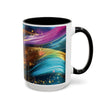 Abstract Gold & Jewel-Tone Accent Coffee Mug (11/15oz)