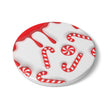 Ceramic Coaster — Red Candy Cane Holiday Drink Coaster