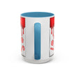 Candy Cane Accent Coffee Mug — Red Drip Holiday Peppermint Design (11/15oz)