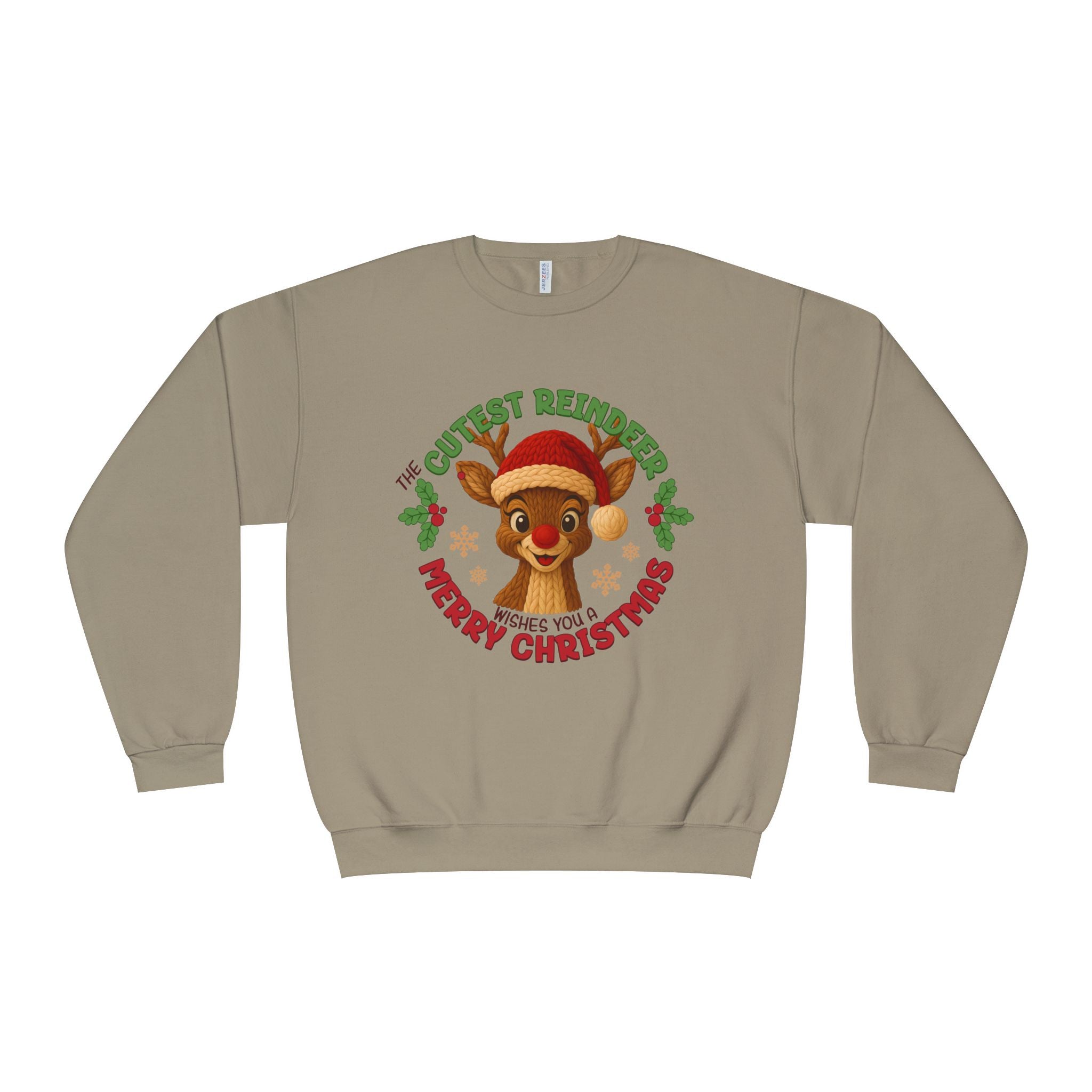 Cute Reindeer Merry Christmas Crewneck Sweatshirt