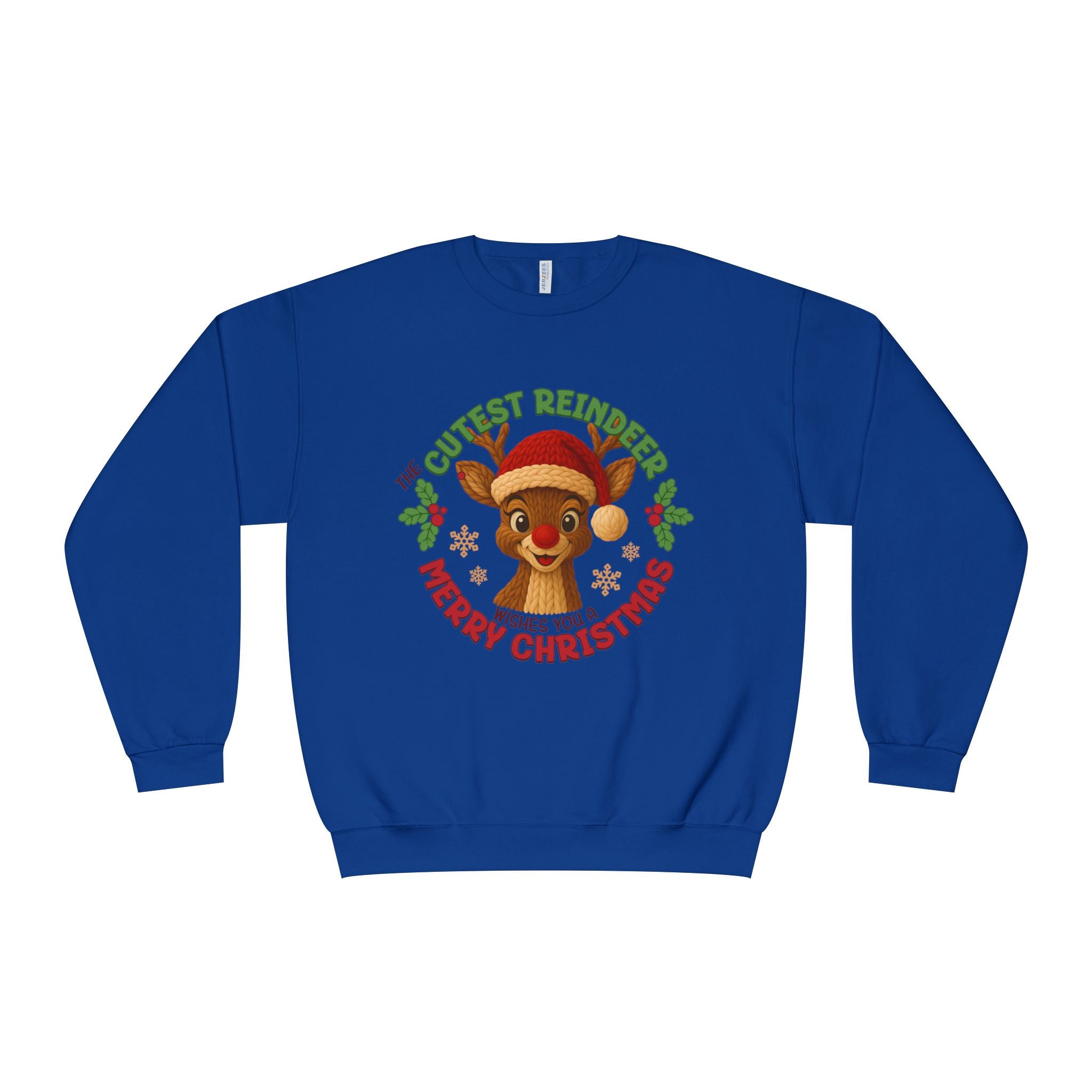 Cute Reindeer Merry Christmas Crewneck Sweatshirt