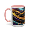 Abstract Gold & Jewel-Tone Accent Coffee Mug (11/15oz)
