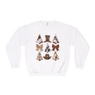 Christmas Cowboy/Cowgirl Sweatshirt — Western Cowhide Trees & Boots Holiday Crewneck