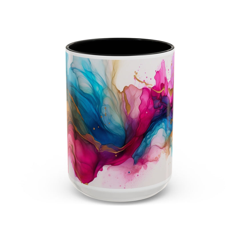 Abstract Watercolor Swirl Coffee Mug (Accent, 11/15oz)