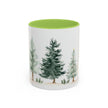 Pine Forest Accent Coffee Mug — Watercolor Christmas Trees (11/15oz)