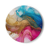 Abstract Marble Ceramic Coaster — Colorful Fluid Art Drink Coaster