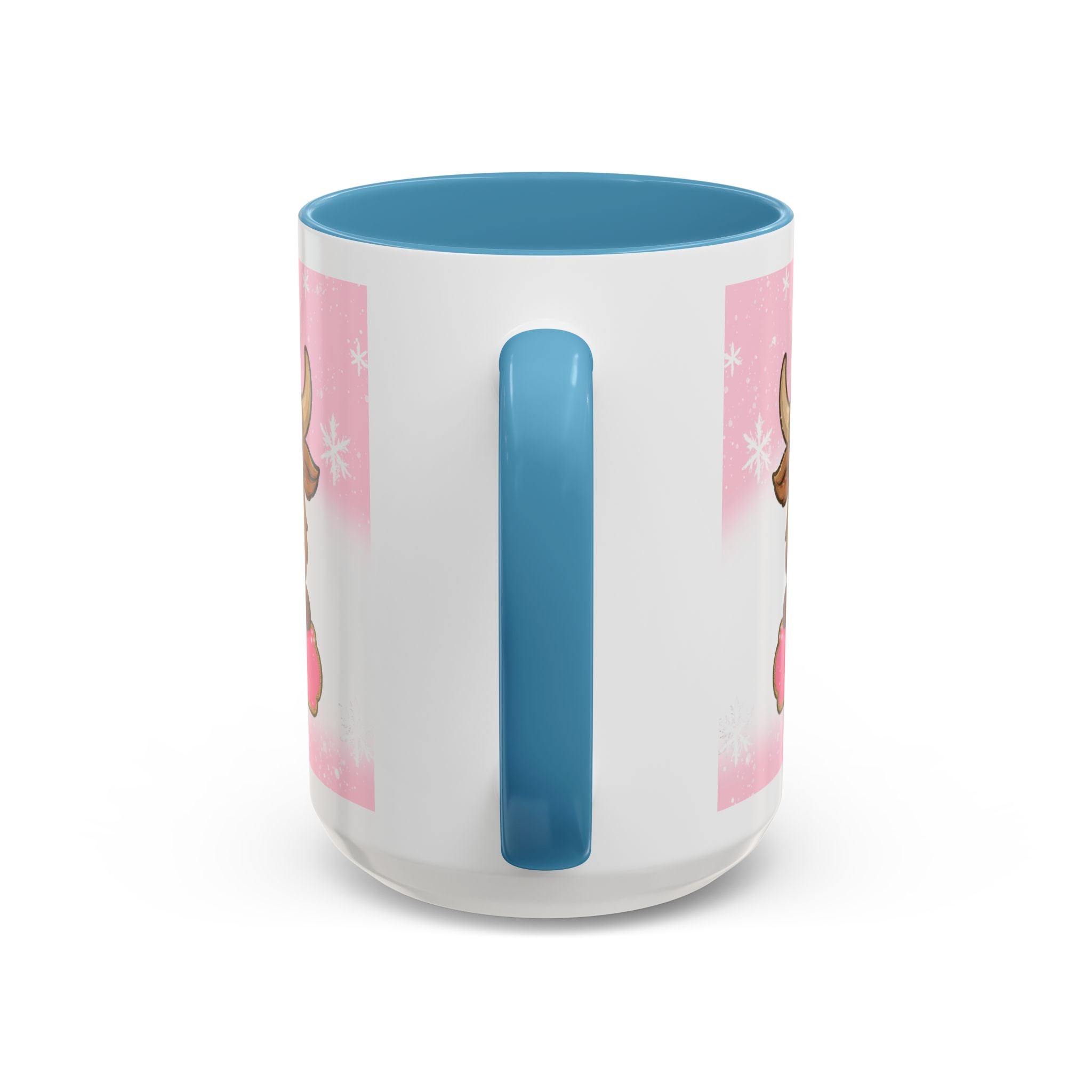 Cute Highland Cow Coffee Mug — Pink Accent Mug with Bow (11/15oz)
