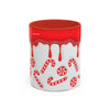 Candy Cane Accent Coffee Mug — Red Drip Holiday Peppermint Design (11/15oz)